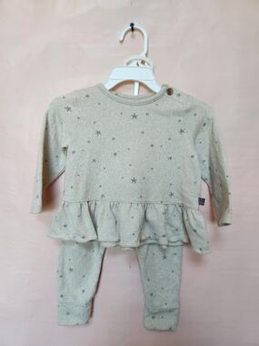 Baby Girls' Star Print Cream Matching Set